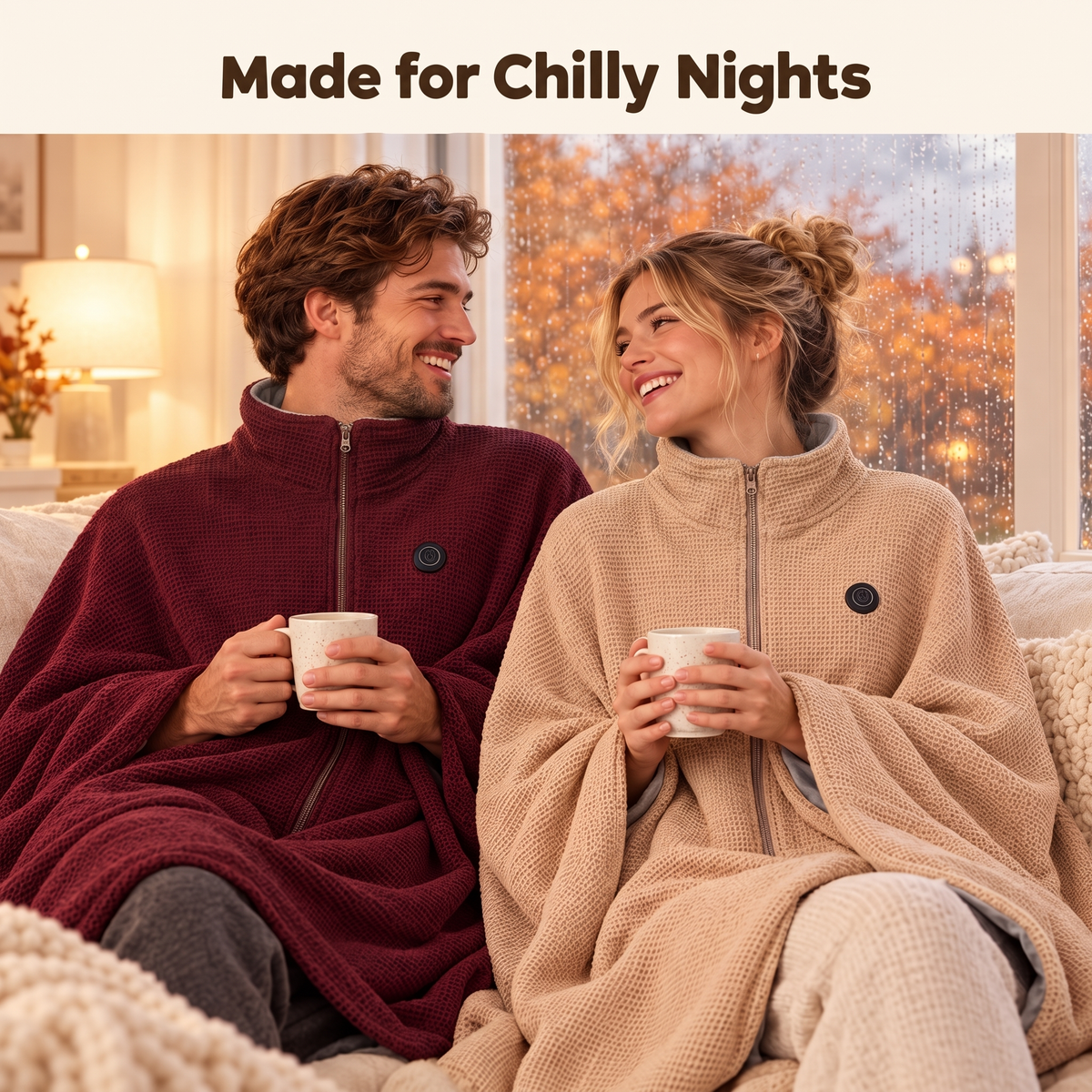 Soft and comfortable heated blanket for fall and winter